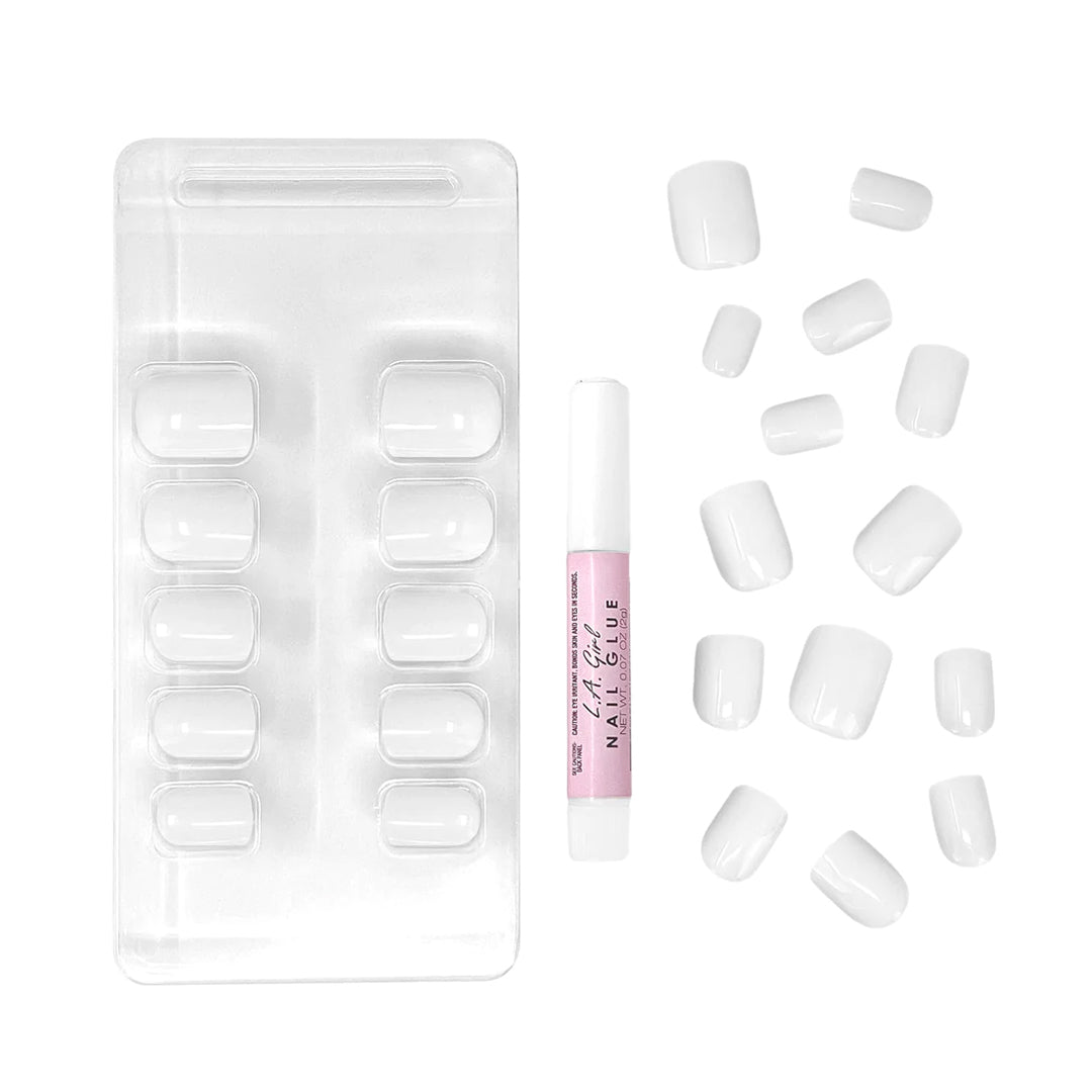 Oh So Shiny Artificial Nail Tips-Cloud Nine -25 Pc Kit
