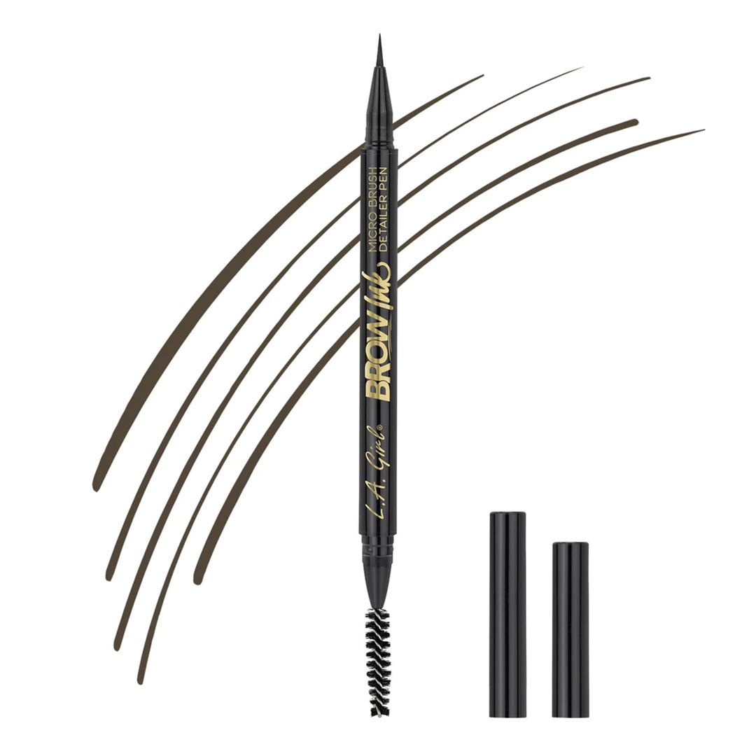 L.A.Girl Brow Ink Micro Brush Detailer Pen-Soft Brown