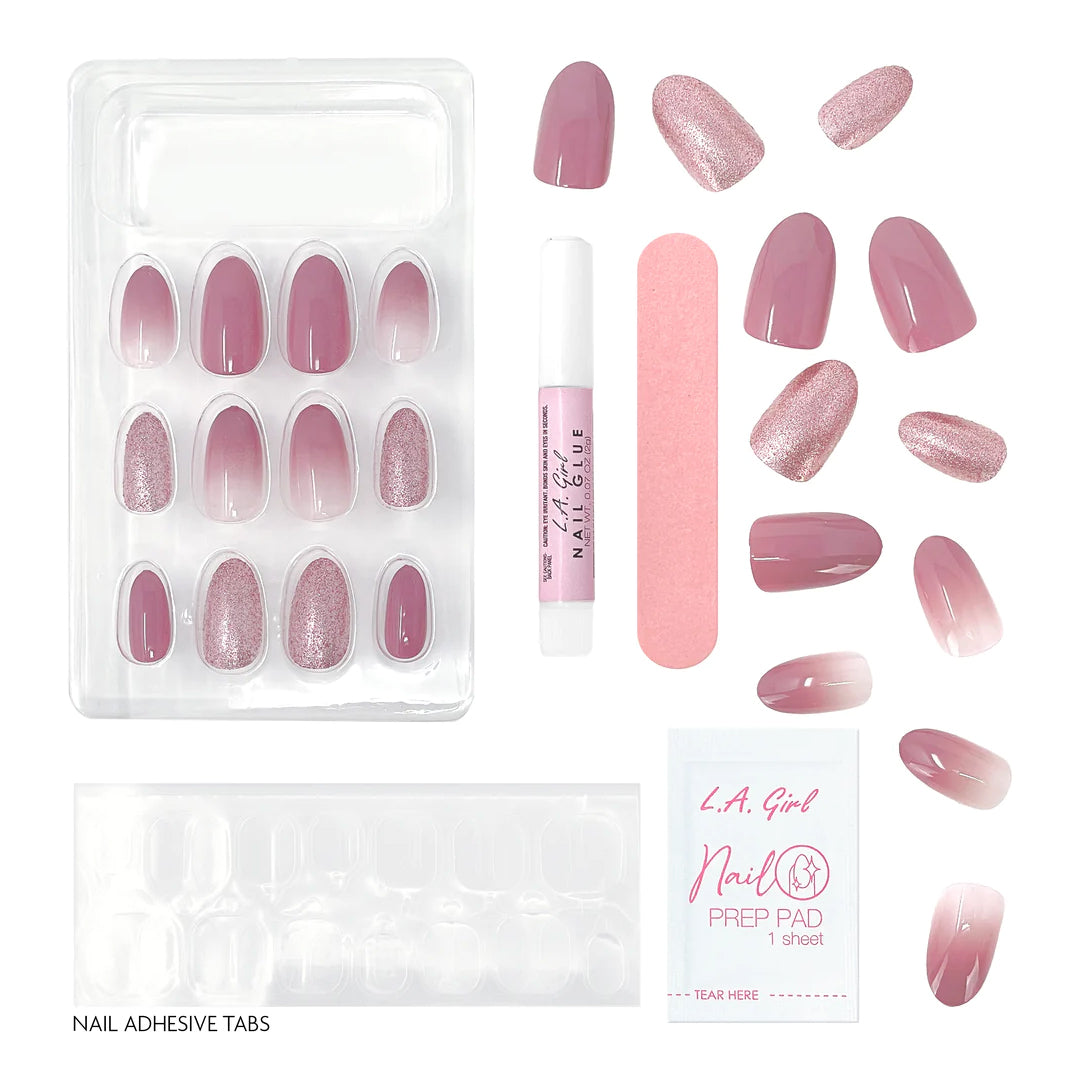 Luxe Shine Nail Fave Artificial Nail Tips-Excite Me -28 Pc Kit