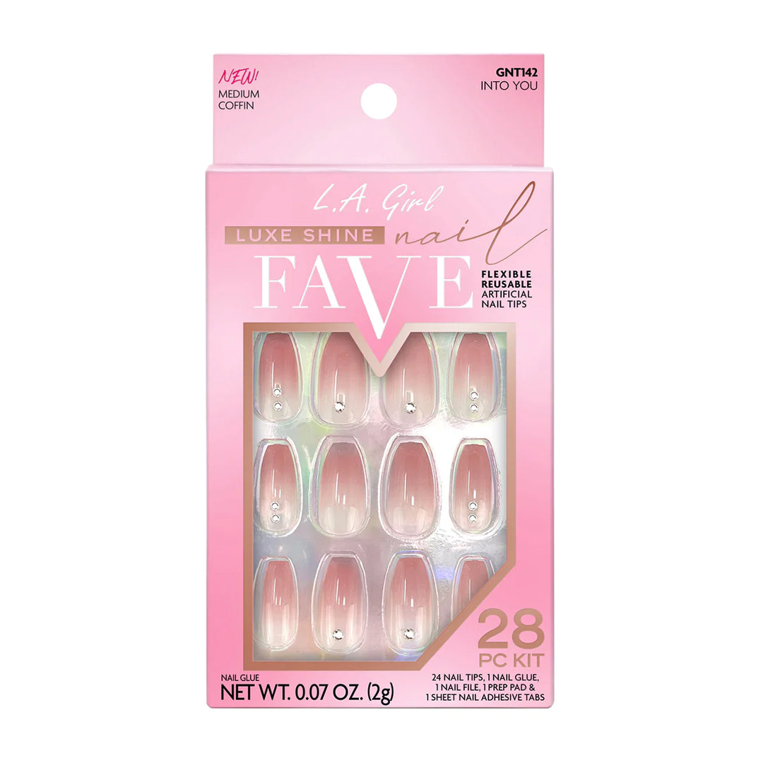 Luxe Shine Nail Fave Artificial Nail Tips-Into You -28 Pc Kit
